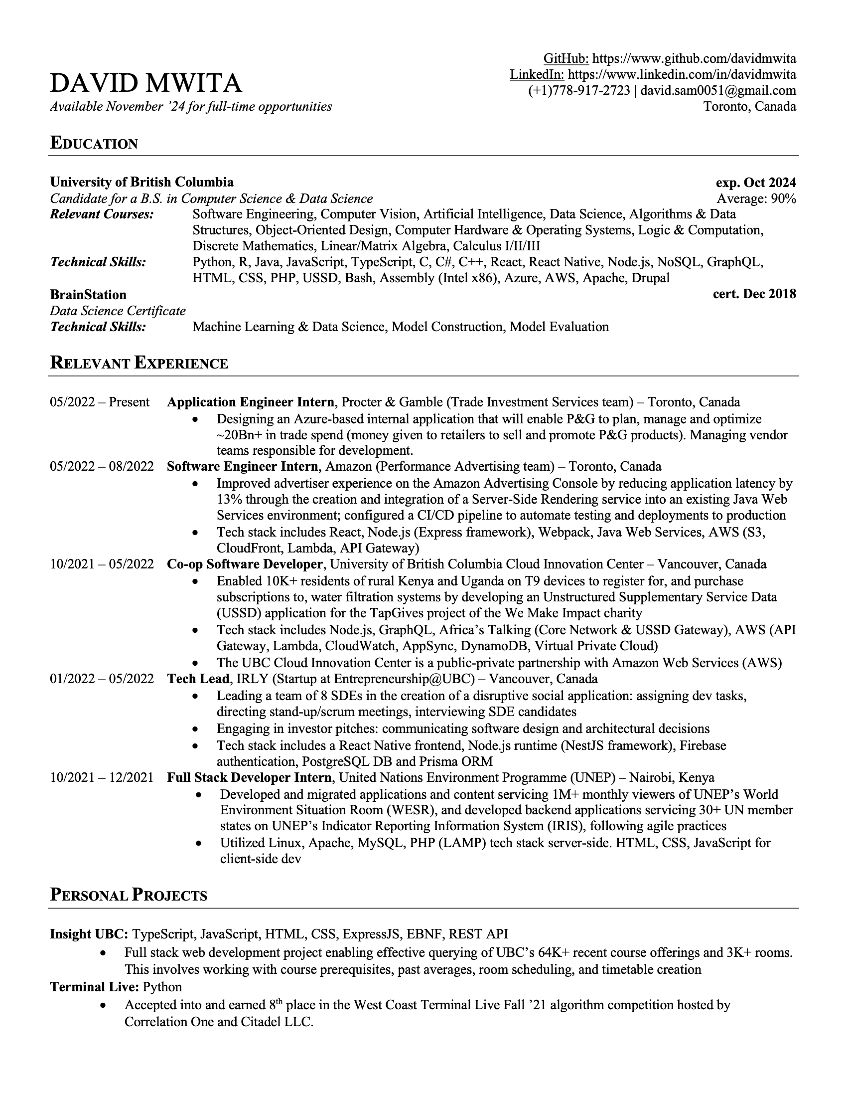 image of resume